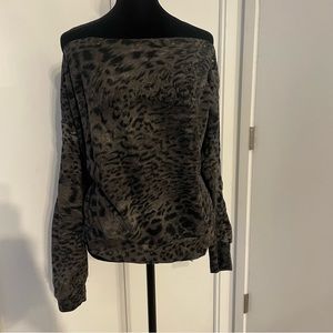 All Saints multi-style leopard print crewneck